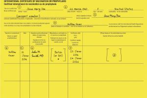 Certificado de Vacunación o Profilaxis